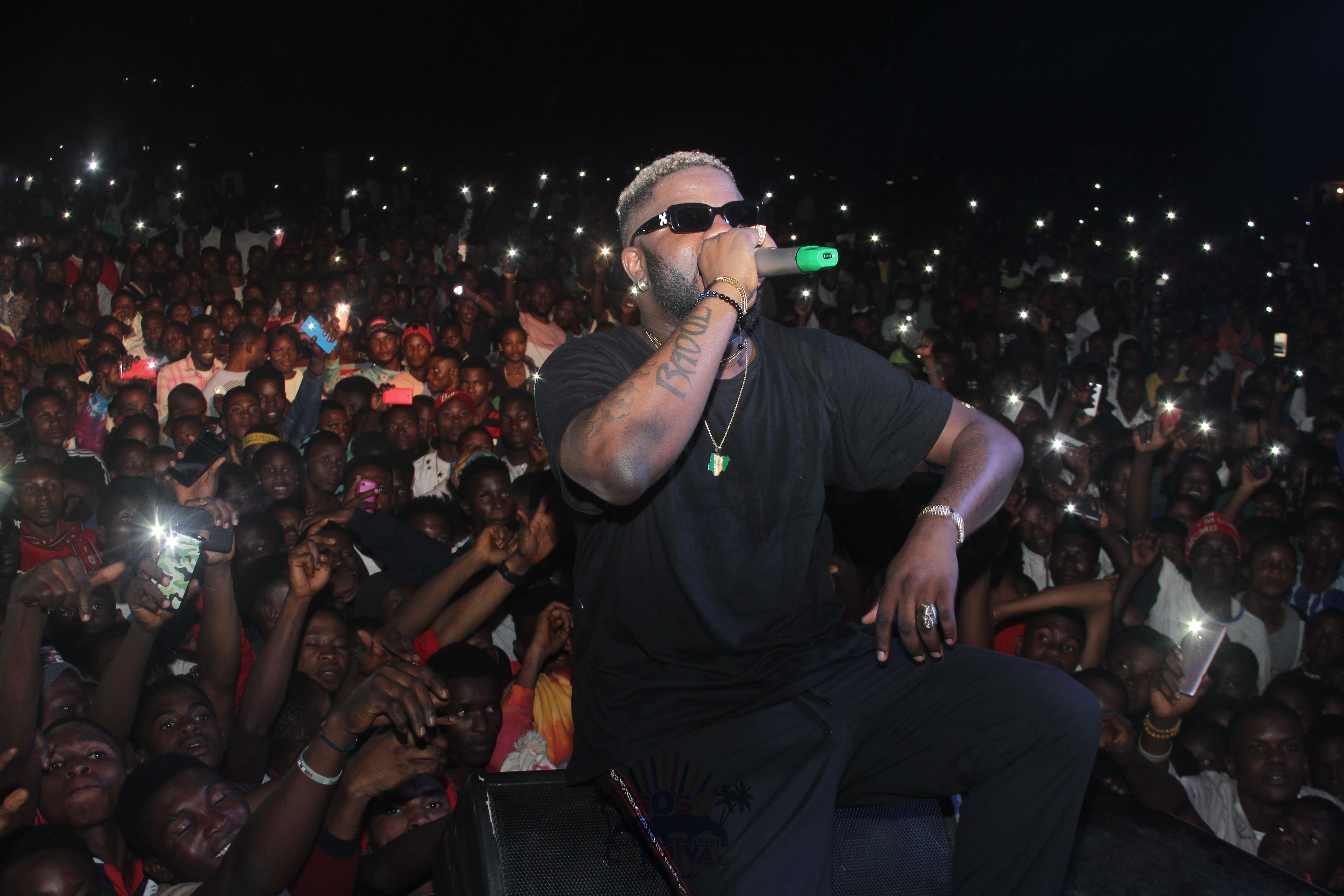 Traditional cultural dancers performing at Ososo Carnival